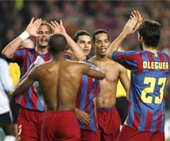 Le Camp Nou fête la victoire du Barça sur Chelsea