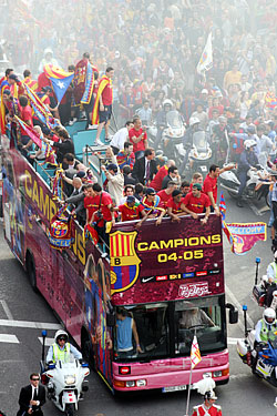 Barcelone est champion et se prépare à la fête